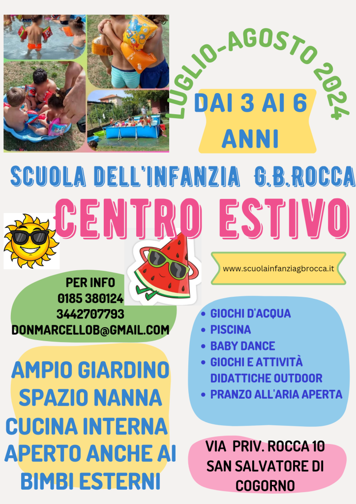 Centro estivo 2024 - Scuola Infanzia G.B. Rocca - San Salvatore di Cogorno